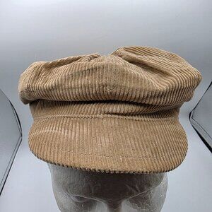 Gap Corduroy Womens Small Tan Newsboy Cap Casual Going Out Outdoors Party